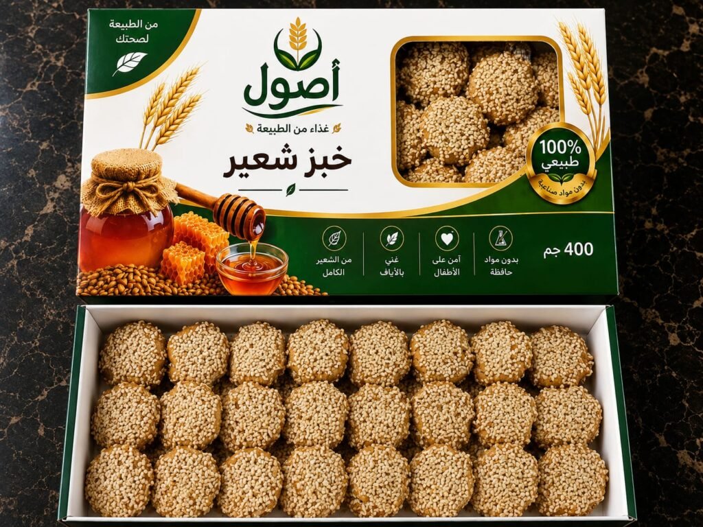 برازق بالسمسم من الشعير - أصول 400 جم