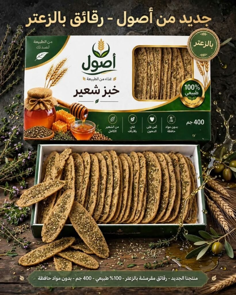 رقائق الشعير المقرمشة بالزعتر - أصول 400 جم